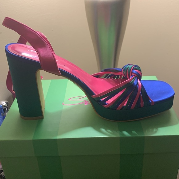 Strap platform chunky high heel bowknot - Picture 2 of 2